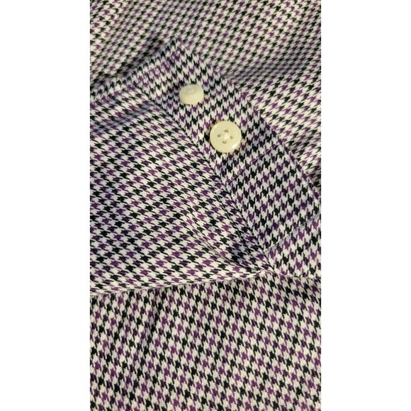 Peter Millar Casual Long Sleeve Size Large Men's Pattern Houndstooth - Picture 6 of 13